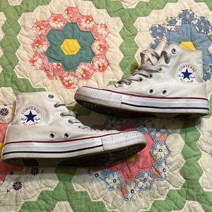 High-top white converse